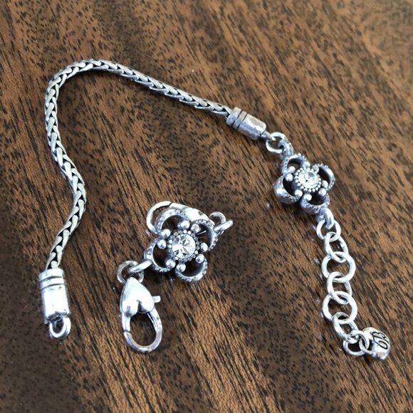 Brighton Flower Crystal Add-A-Bead charm bracelet. - Picture 9 of 13